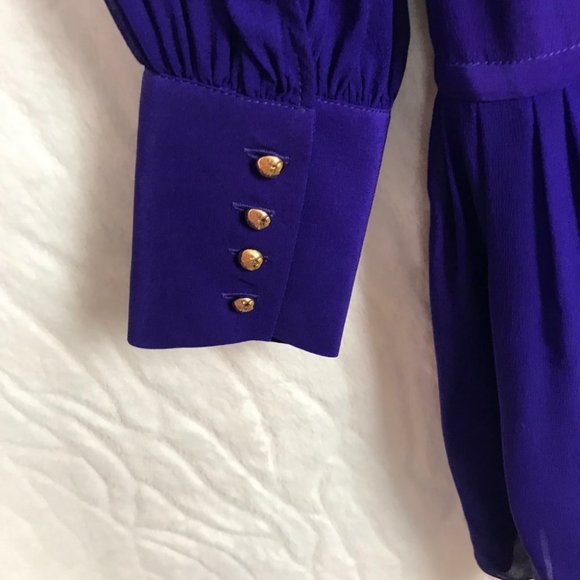 Roberto Cavalli Vibrant Blue Long Sleeve Dress - Picture 8 of 15